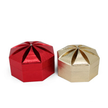 Wholesale custom cute sweet red gold lid and base cardboard round gift boxes